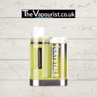 SKE Crystal 4 in 1 Green Edition Vape Kit with Lemon & Lime flavour, featuring a sleek twist-to-select design for vibrant & exotic vaping experience.