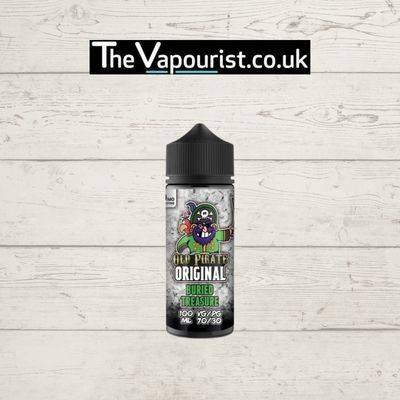 Old Pirate Original Apple and Mango Lemonade Buried Treasure 100ml vape juice with fruity apple, mango, and lemonade blend in 70/30 VG/PG ratio.