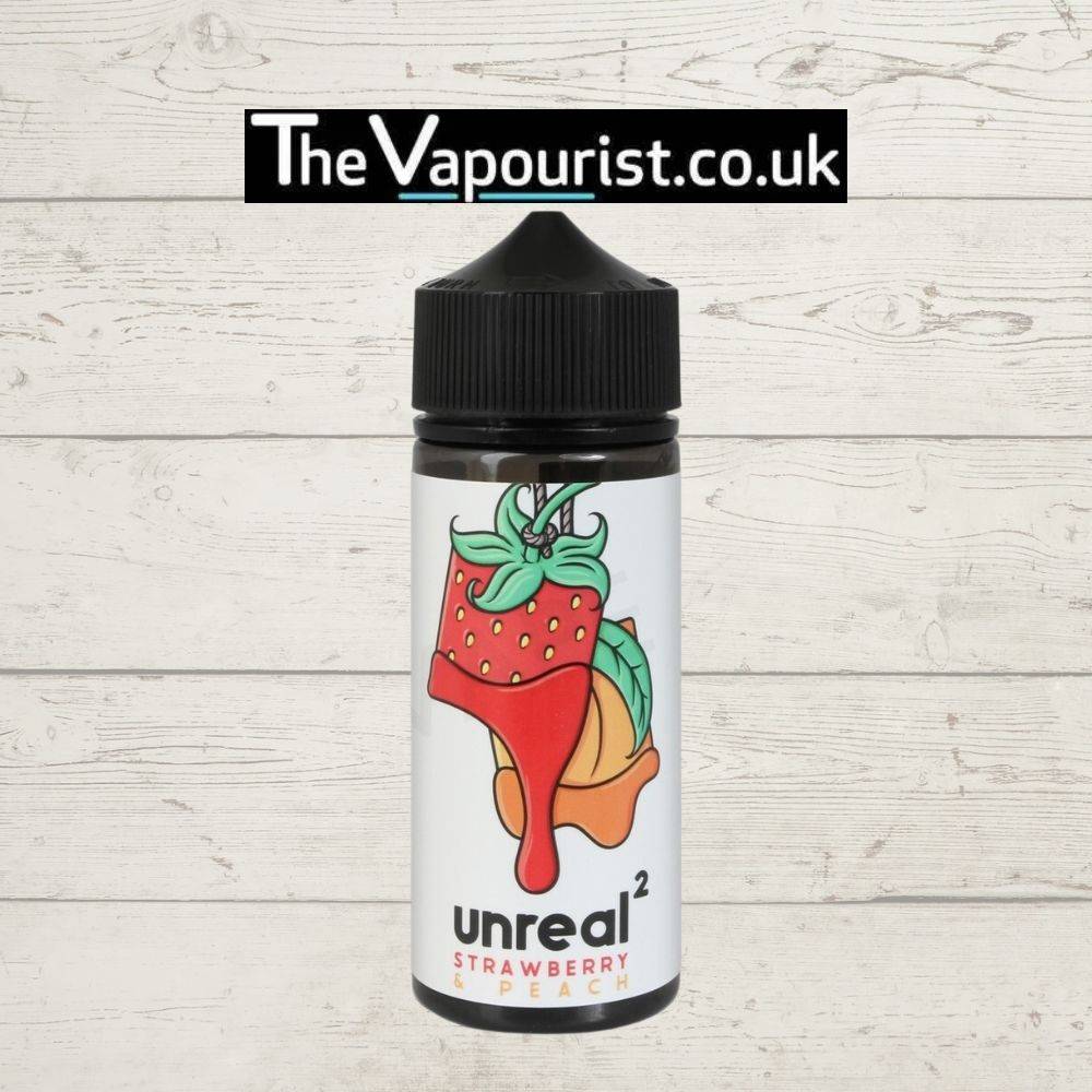 Unreal 2 Strawberry & Peach 100ml vape liquid