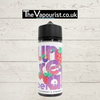 Unreal Berries - Blackcurrant Strawberry Vape Juice 100ml bottle with vibrant fruit-themed label. Premium e-liquid for DTL vaping, 70/30 VG/PG blend.