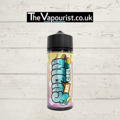 Fugly But Cool Pineapple Mango & Passionfruit 100ml vape juice bottle with colorful fruity label, ideal for sub-ohm vaping enthusiasts.