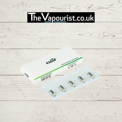 Eleaf GS Coils - MTL Vaping pack of 5 displayed with branded box, ideal for smooth mouth-to-lung vaping and long-lasting performance.