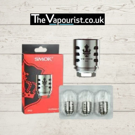 SMOK TFV12 Prince P Tank Coils 3 Pack with red retail box and blister pack, compatible with P Tank and Prince Tank for DTL vaping.