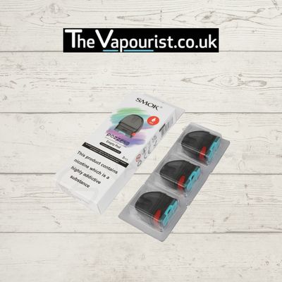 SMOK Pozz Pro replacement Pods 3 Pack for SMOK Pozz Pro kit, shown in retail packaging with three refillable pods compatible with LP1 coils.