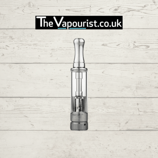Aspire K1 Tank for mouth to lung vaping, featuring a 1.5ml e-liquid capacity with stainless steel and Pyrex glass build. Ideal for compact vaporizers.