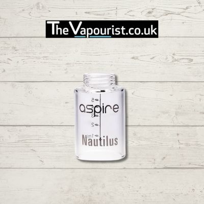 Aspire Nautilus Mini 2ml glass replacement tube made from durable Pyrex, compatible with Aspire Nautilus Mini Tank for e-cigarette vaporizers.