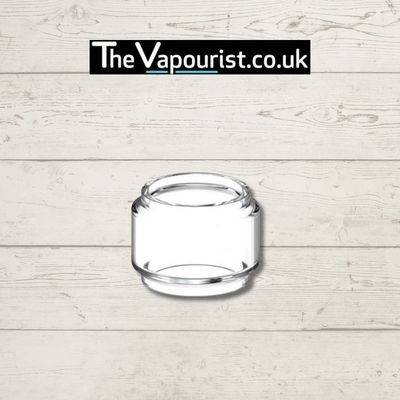 Uwell Nunchaku 2 Bubble Glass 5ml replacement tank shown on a white wood background. Enhances vape tank capacity for longer vaping sessions.