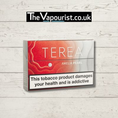 IQOS TEREA Amelia Pearl - Watermelon Menthol IQOS 20 Sticks pack with bold red design, ideal for IQOS Iluma users seeking fruity menthol flavor.