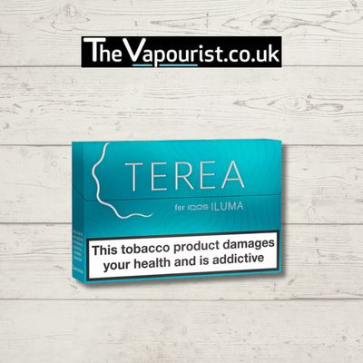 IQOS TEREA Turquoise - Menthol Sticks | 20 Smokeless Sticks pack for IQOS Iluma, offering a crisp menthol flavor in a smokeless vaping format.