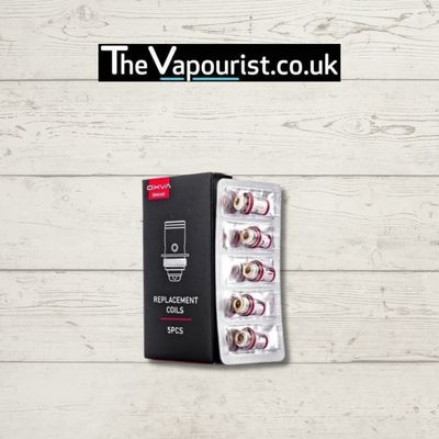 OXVA Unicoil Coils 5-pack for vaping, displayed in blister packaging beside branded box. Ideal for MTL and DTL vaping styles.