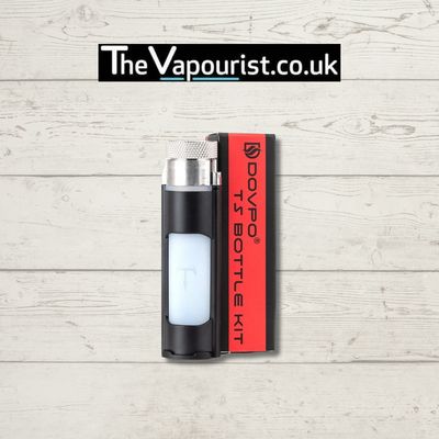 Dovpo Topside TS Bottle - Replacement | 10ml Leak-Proof vape bottle with black casing and red packaging, ideal for extended vaping sessions.