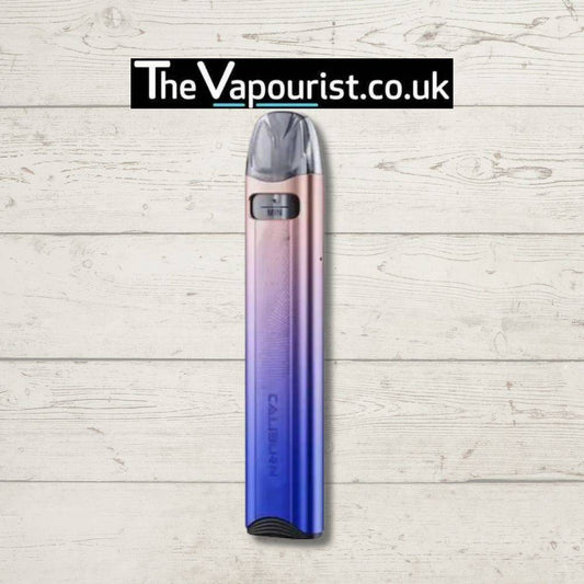 Uwell Caliburn A3S Pod Kit in gradient pink to blue finish, a stylish and easy-to-use vaporizer for smooth mouth-to-lung vaping.