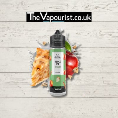 Dolce Desserts Apple Pie Vape - Smooth Vaping Delight | 50ml bottle with apple pie and cinnamon flavor notes, ideal for dessert vape lovers.