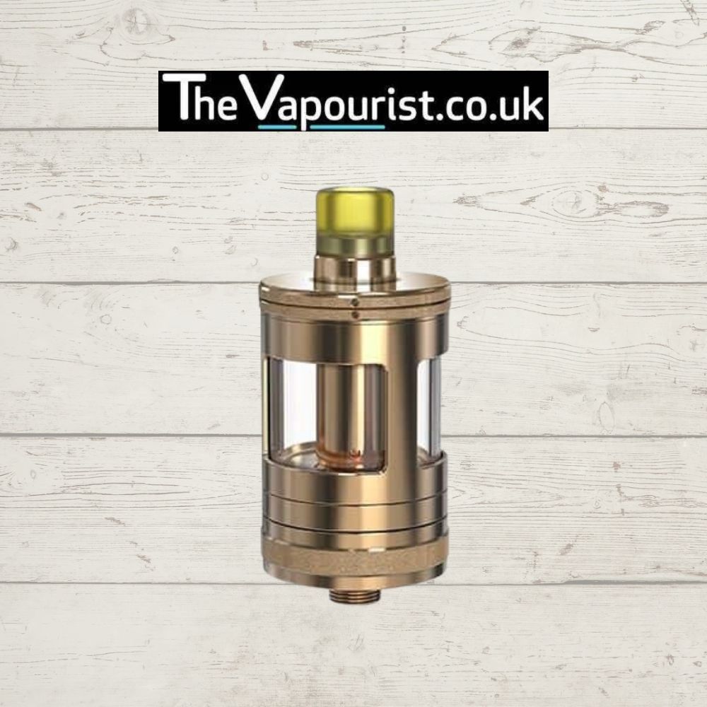 Aspire Nautilus GT Tank in gold finish with top fill system and adjustable airflow, ideal for MTL and RDL vaping, available at The Vapourist.