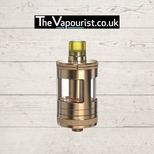 Aspire Nautilus GT Tank in gold finish with top fill system and adjustable airflow, ideal for MTL and RDL vaping, available at The Vapourist.