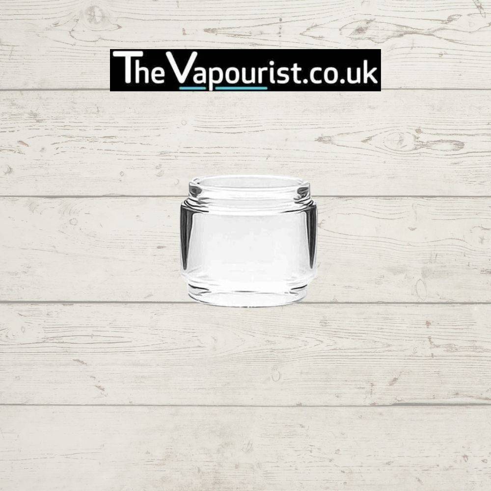 Clear Aspire PockeX Pyrex Glass replacement tube without metal cover. Transparent design ideal for monitoring e-liquid levels.