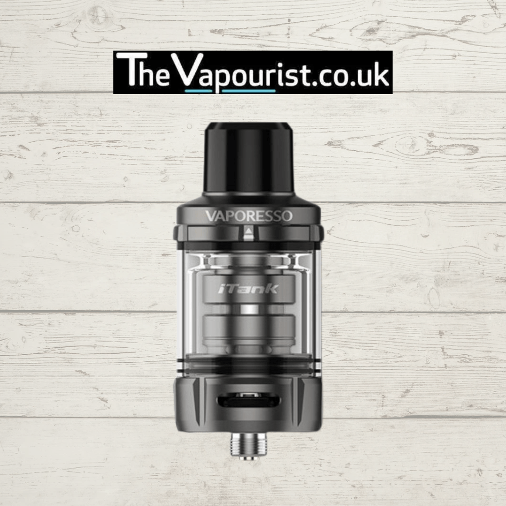 Black Vaporesso Itank GTI coil compatible vape tank built for intense flavour, smooth airflow, and high eliquid capacity.