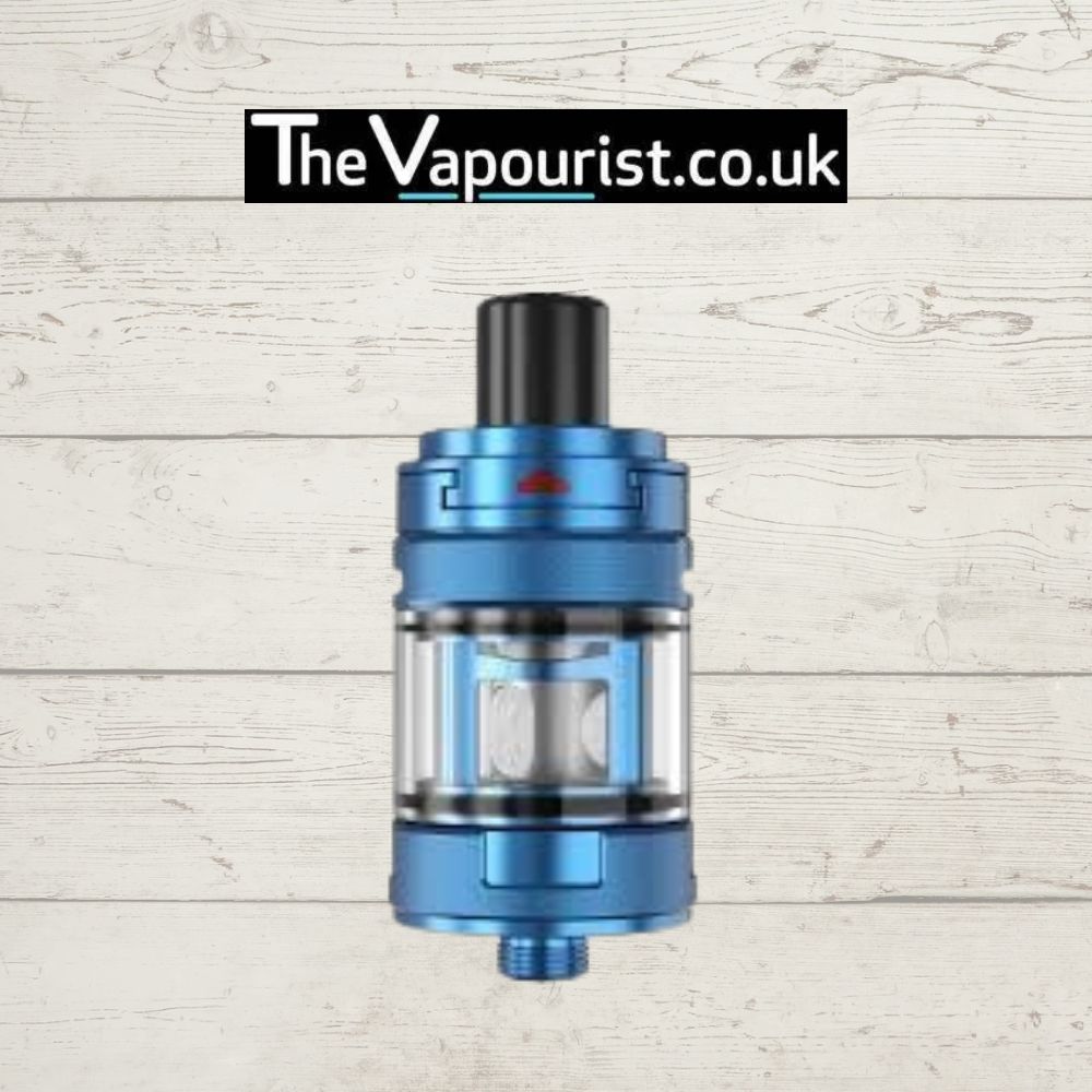 Blue Aspire AF Tank designed for 2ml e-liquid capacity, supports Aspire AF coils for enhanced vapour and flavour performance.