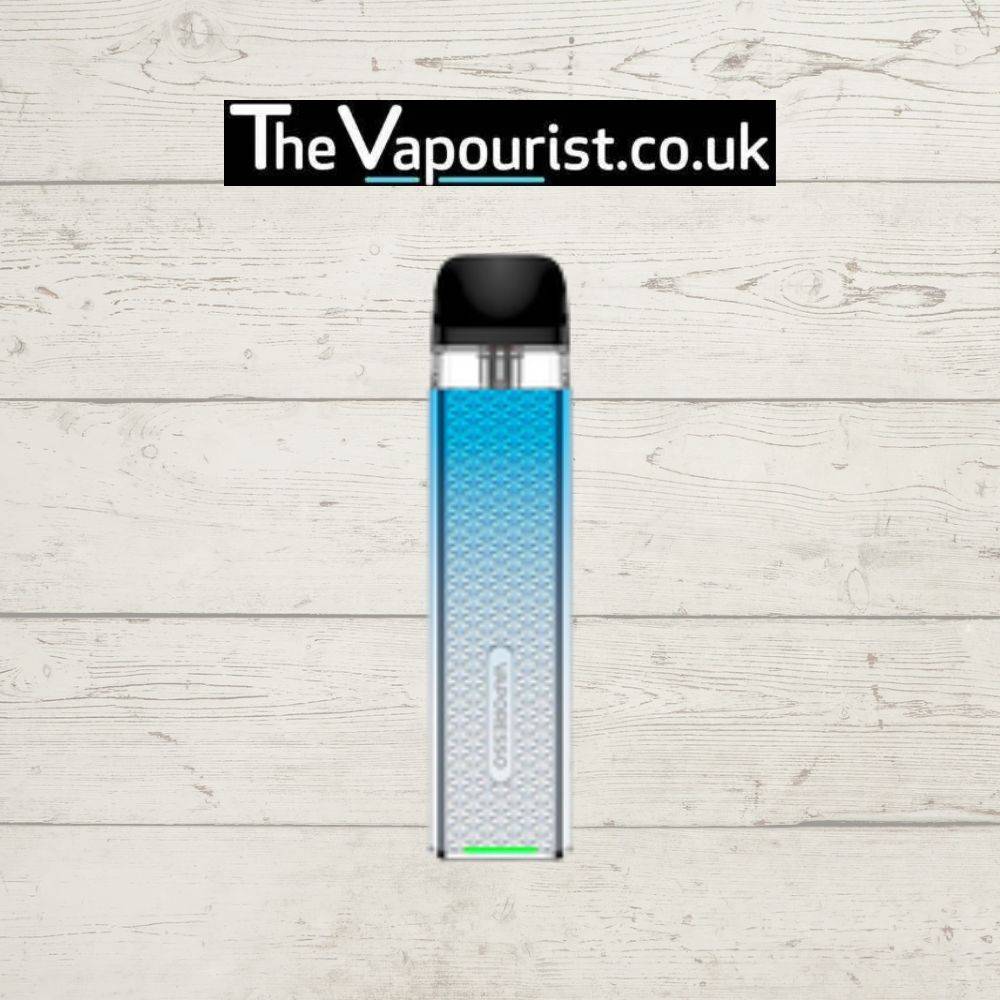 Vaporesso XROS 3 Mini Kit - sleek and portable pod system in gradient blue and silver, offering compact design and flavourful vaping.