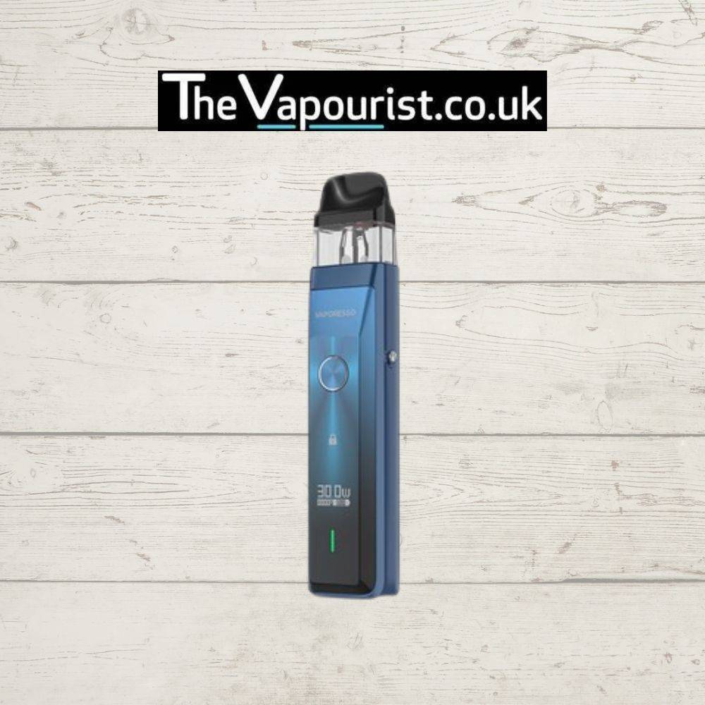 Vaporesso XROS Pro Pod Kit in blue delivers high-performance vaping with adjustable settings. Designed for users seeking control and style.