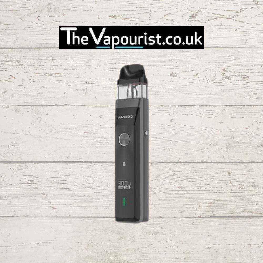 Vaporesso XROS Pro Pod Kit in black features a compact, modern design with versatile control options. Perfect for refined vaping experiences.