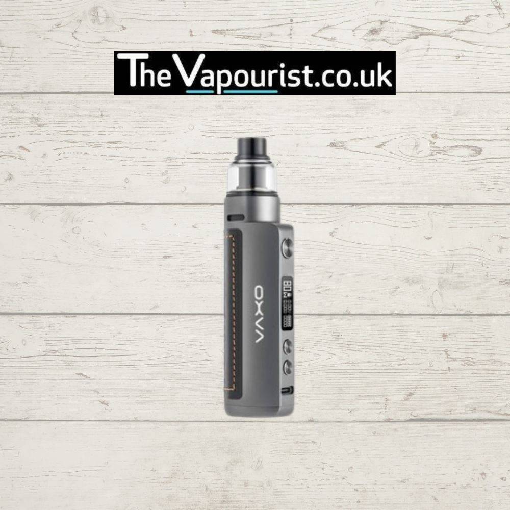 OXVA Origin 2 Kit in sleek grey finish, a versatile and high powered pod system with 80W adjustable output, ideal for advanced vapers.