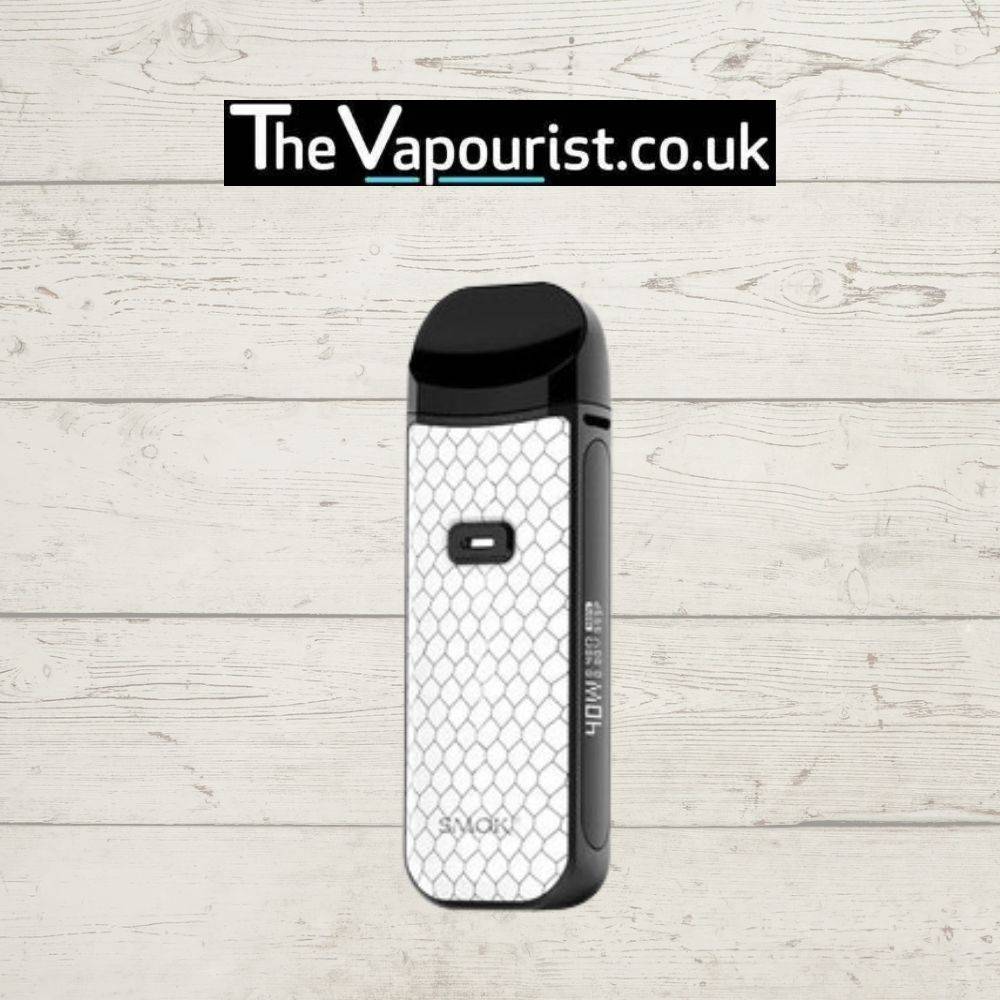 SMOK Nord 2 Kit - Versatile & Powerful Pod Systems in white honeycomb design, elegant pod system with 1500mAh battery and adjustable wattage.
