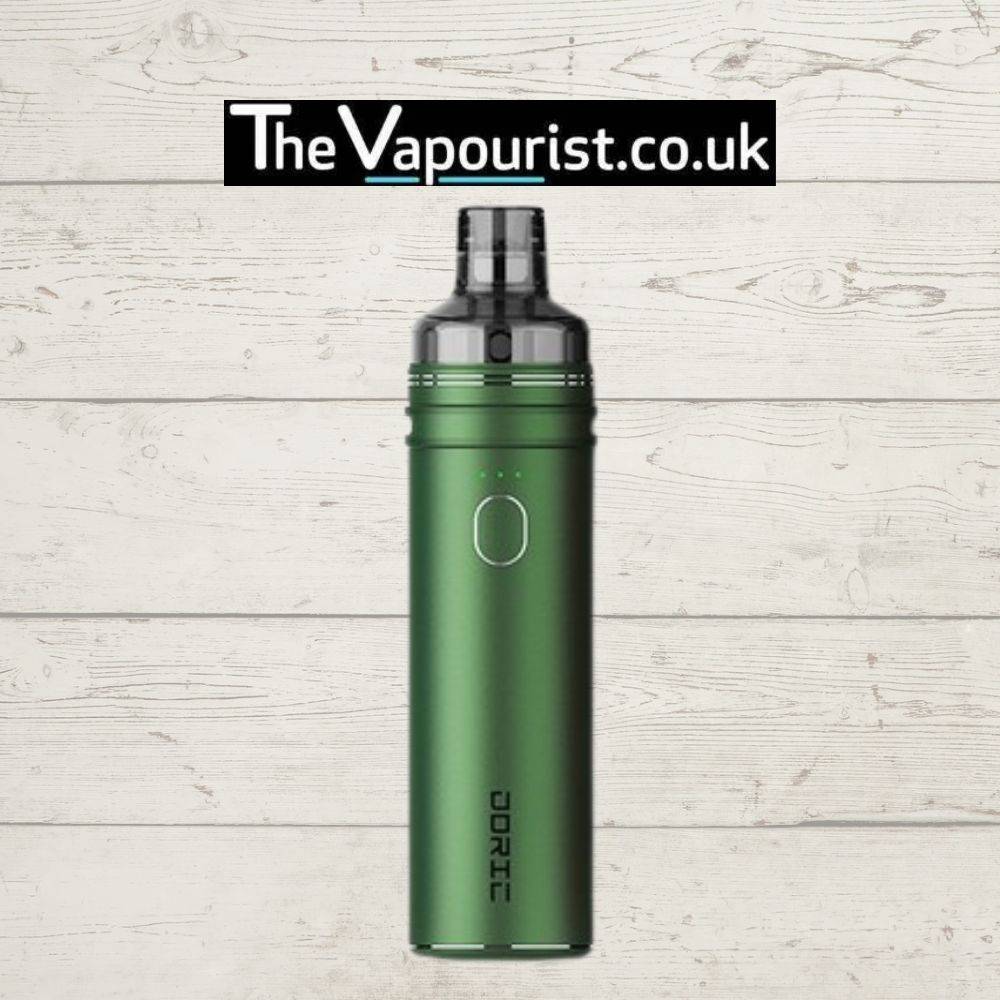 Voopoo Doric Kit in green, showcasing a minimalist and modern design for vapers seeking portability and performance.