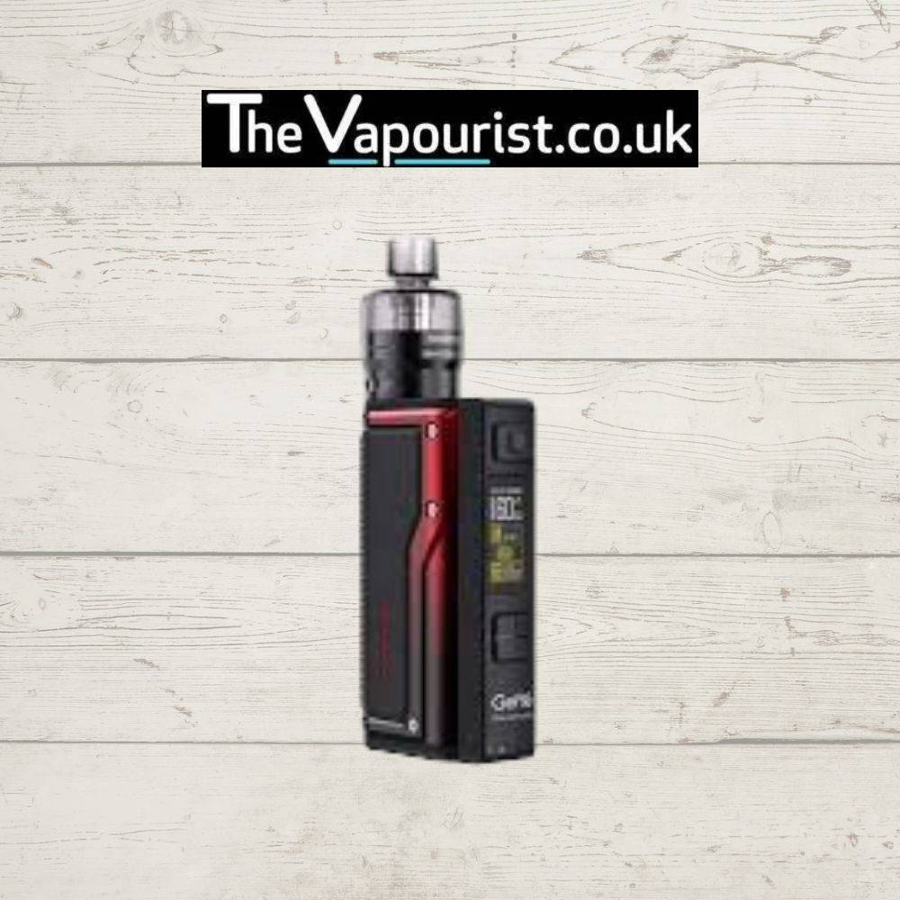 VooPoo Argus GT Kit in red and black featuring a dual 18650 battery design, ideal for advanced vapers seeking power and portability.