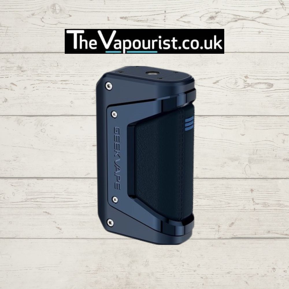 GEEKVAPE Aegis L200 Battery Mod in sleek black and blue finish, a durable 200W vape mod ideal for high-performance vaping from TheVapourist.co.uk.
