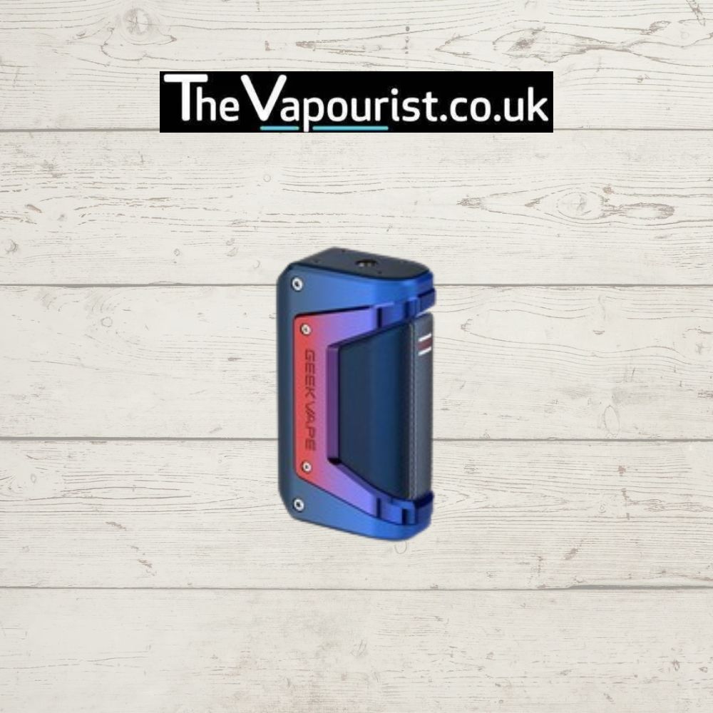 GEEKVAPE Aegis L200 Battery Mod in vibrant red and blue gradient, a stylish 200W vaporizer mod for advanced vapers, available at TheVapourist.co.uk.