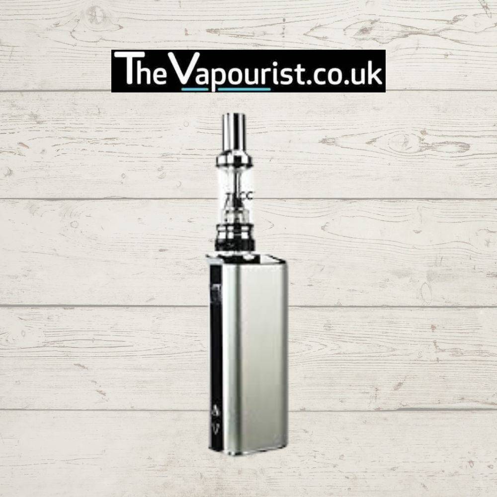 TECC Arc 5 Kit in silver color with 2200mAh battery, stylish and powerful e-cigarette designed for a smooth vaping experience.