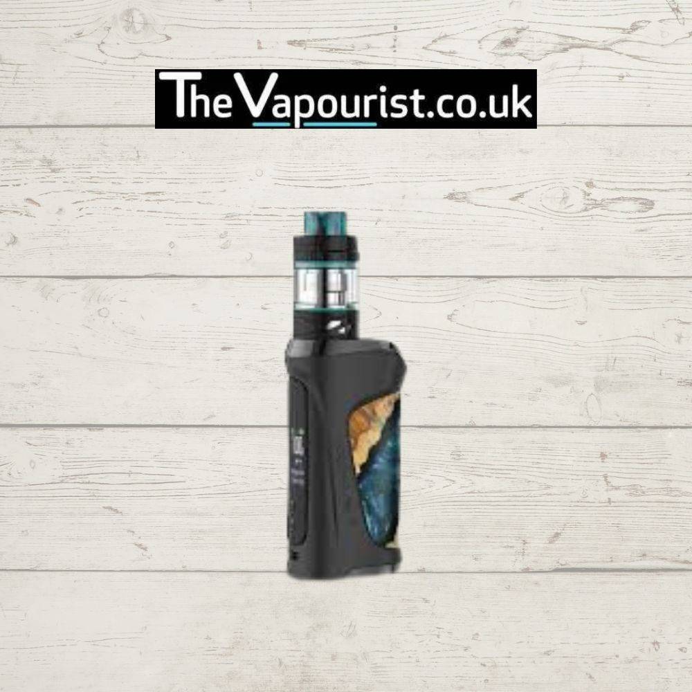 Stylish Innokin Kroma 217 Z Force Kit in black with gold-blue resin panel, 100W power and Z Force tank, from TheVapourist.co.uk