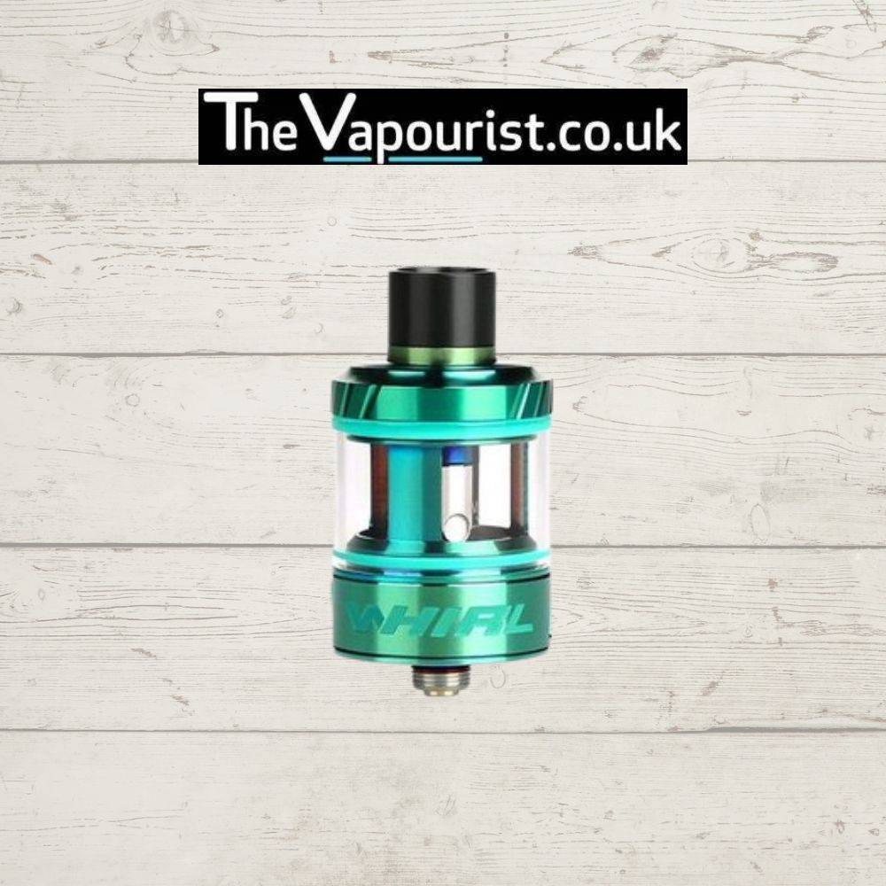 Uwell Whirl 22 Tank compact and user-friendly vape tank in teal green, featuring durable construction and optimized for smooth vaping sessions.