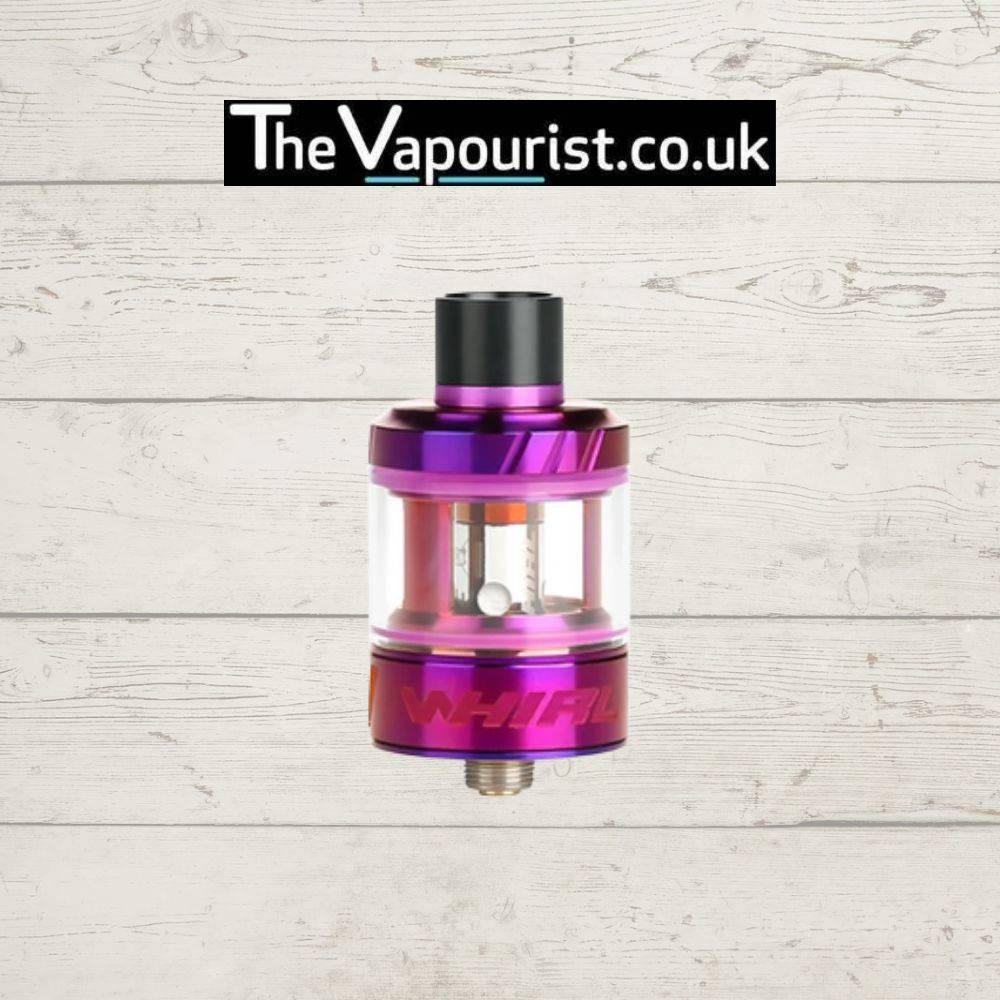 Uwell Whirl 22 Tank compact and user-friendly vape tank in vibrant purple, built for flavor-rich MTL and restricted DTL vaping experiences.