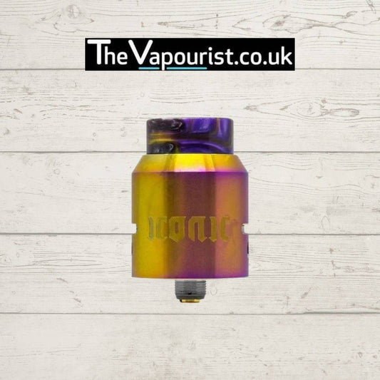 Vandy Vape Iconic RDA in rainbow finish, a performance-focused rebuildable dripping atomiser ideal for cloud and flavour chasers.