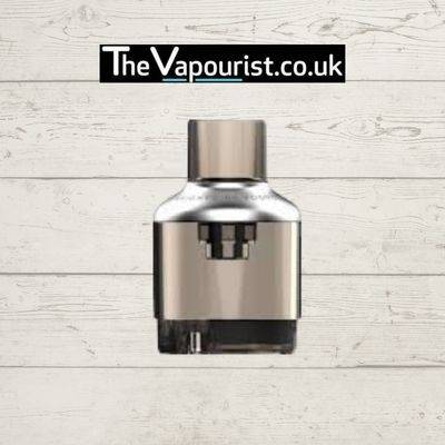 Voopoo TPP Pod 2 Pack vaporizer accessory with transparent tank and silver top, compatible with Voopoo vaping devices.
