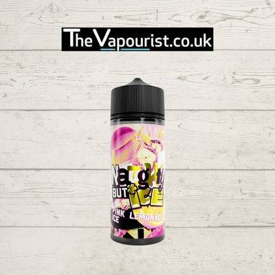 Naughty But Ice Pink Lemonade 100ml vape juice bottle with vibrant citrus soda and berry-themed label, sold by TheVapourist.co.uk.