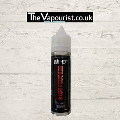 Wicked Bloodsucker Cherries and Aniseed 50ml vape juice bottle with bold black and red label, offering a sweet and slightly spicy flavor blend.