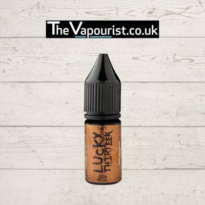 Lucky 13 Nic Salts Maple Syrup Pancake vape juice bottle with black cap, offering a sweet and comforting breakfast-flavored vaping experience.