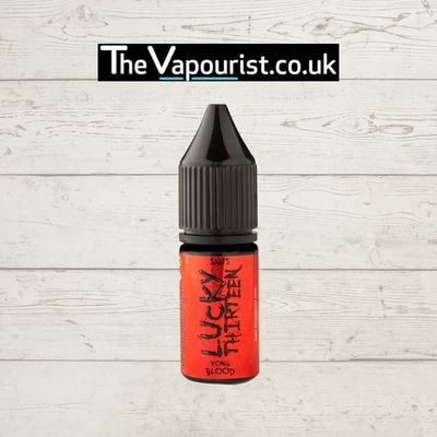 Lucky 13 Nic Salts Kong Blood Strawberry Soda e-liquid bottle with bold red label and black cap, ideal for fruity vaporizer flavor lovers.