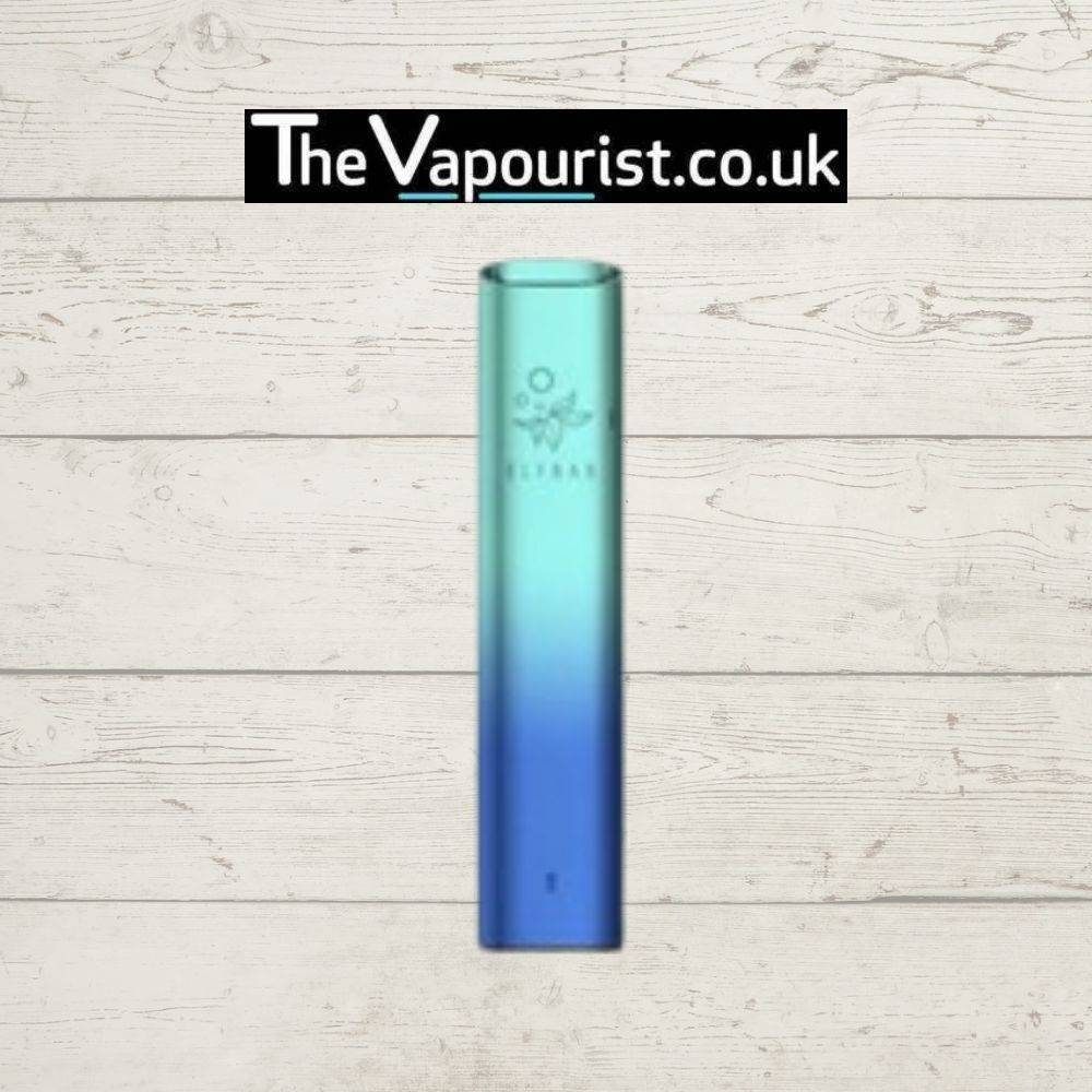 Blue-green gradient ELFBAR Mate 500 Battery Device, modern and portable vape battery for ELFBAR P1 pods, available at TheVapourist.co.uk.
