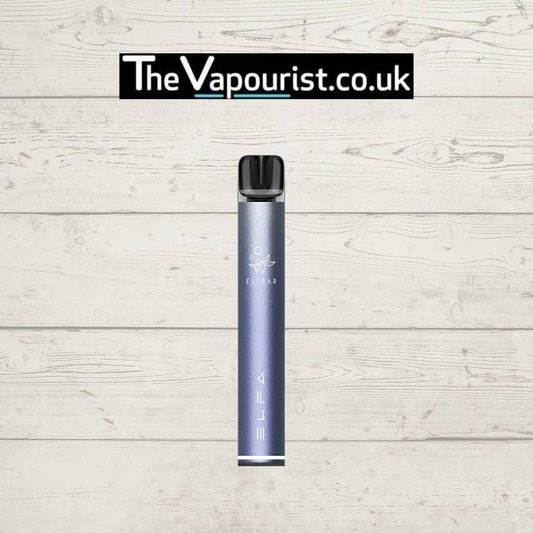ELFBAR ELFA Pro Pod Kit Twilight Blue (Mix Berries) sleek vape device with gradient blue finish, displayed on rustic wood background for TheVapourist.co.uk.