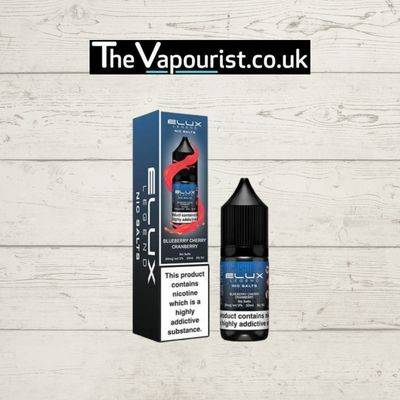 ELUX Legend Nic Salts Blueberry Sour Raspberry 10ml vape juice with product box, available in 3 for £10 deal at TheVapourist.co.uk. Bold fruity e-liquid blend.