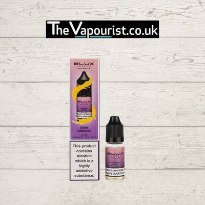 ELUX Legend Nic Salts Berry Lemonade vape juice with packaging, featuring juicy mixed berries and tangy lemonade flavor for a refreshing vape experience.