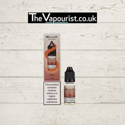 ELUX Legend Nic Salts Cola vape juice bottle and packaging with fizzy cola flavor, available at TheVapourist.co.uk for smooth vaping experience.