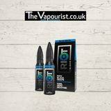 Riot Squad Rich Black Grape 50ml Twin Pack e-liquid featuring two vape bottles and packaging, offering a double dose of juicy grape flavor.