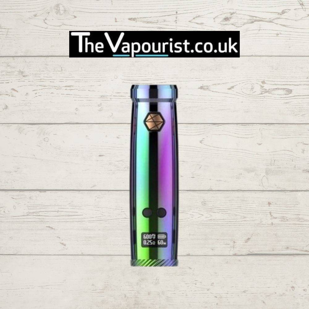 Uwell Nunchaku 80W Mod - Compact, Powerful Vape Mod in rainbow finish, offering vibrant aesthetics and powerful output for vaping.