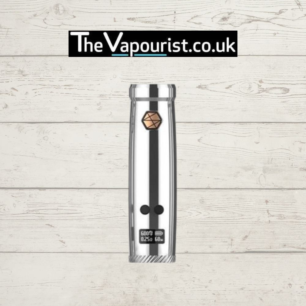 Uwell Nunchaku 80W Mod - Compact, Powerful Vape Mod in polished silver, combining style and performance for advanced vapers.