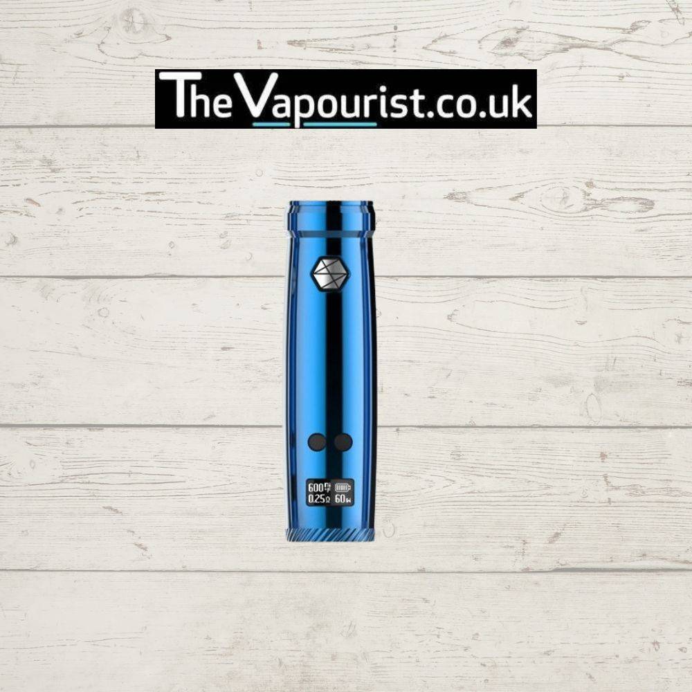 Uwell Nunchaku 80W Mod - Compact, Powerful Vape Mod in metallic blue, featuring ergonomic design and digital display for vapers.